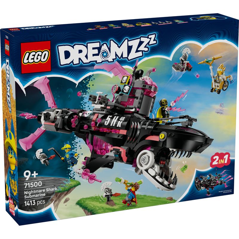 Jucarii, Copii si Bebe - Jucarii si jocuri - Seturi de constructie si cuburi - Seturi de constructie - LEGO DREAMZzz Submarin-rechin de cosmar 71500 - Infinity.ro