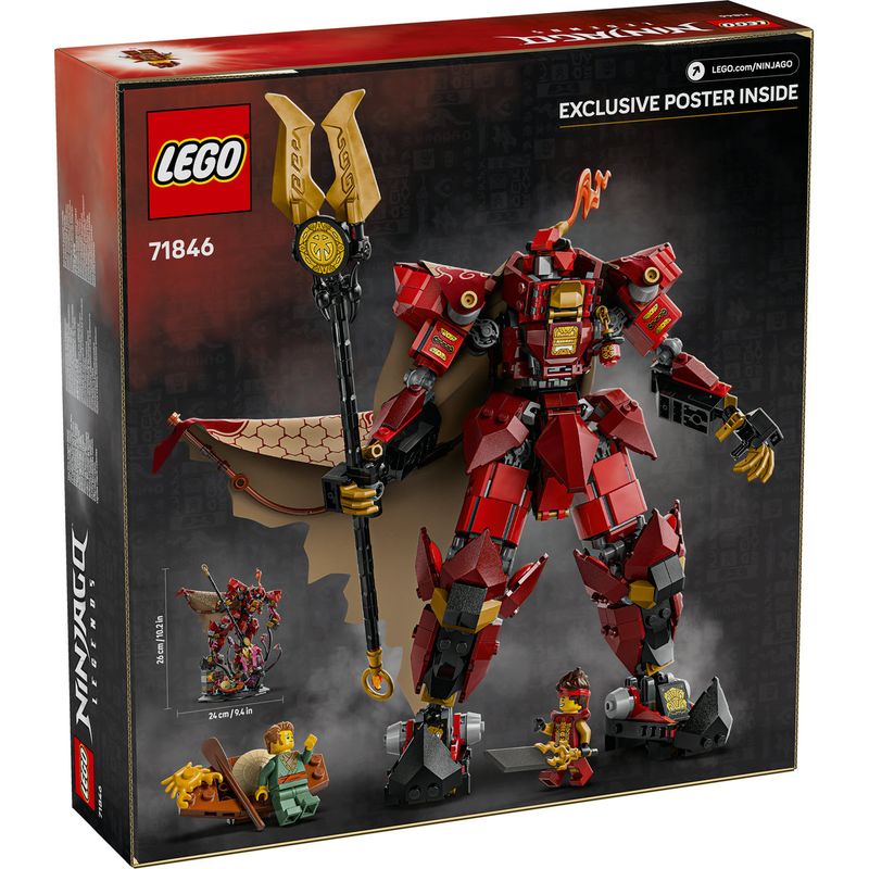 Jucarii, Copii si Bebe - Jucarii si jocuri - Seturi de constructie si cuburi - Seturi de constructie - LEGO NINJAGO Robotul cavaler al focului 71846 - Infinity.ro