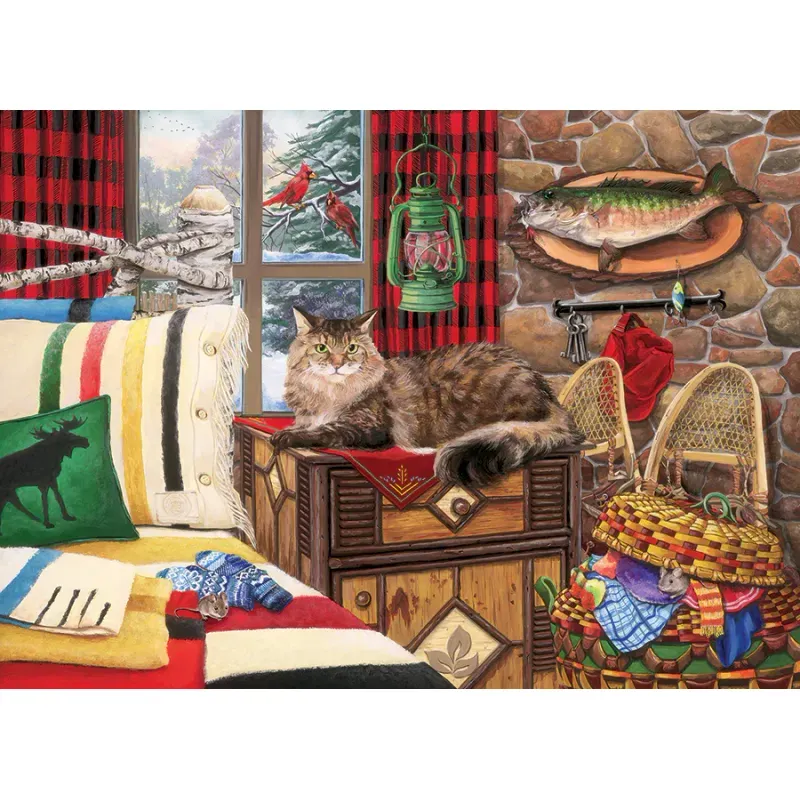 Jucarii, Copii si Bebe - Jucarii si jocuri - Jocuri si puzzle - Puzzle - Lodge Cat – Puzzle 1000 piese - Infinity.ro