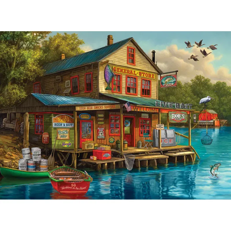 Jucarii, Copii si Bebe - Jucarii si jocuri - Jocuri si puzzle - Puzzle - Bobs Beer & Bait – Puzzle 1000 piese - Infinity.ro