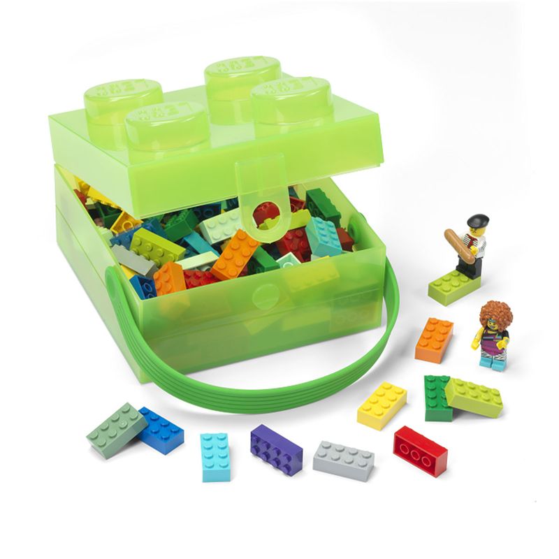 Casa si Gradina - Bucatarie si vesela - Organizare si depozitare bucatarie - Cutii alimentare - Cutie LEGO 2x2 - verde transparent - Infinity.ro