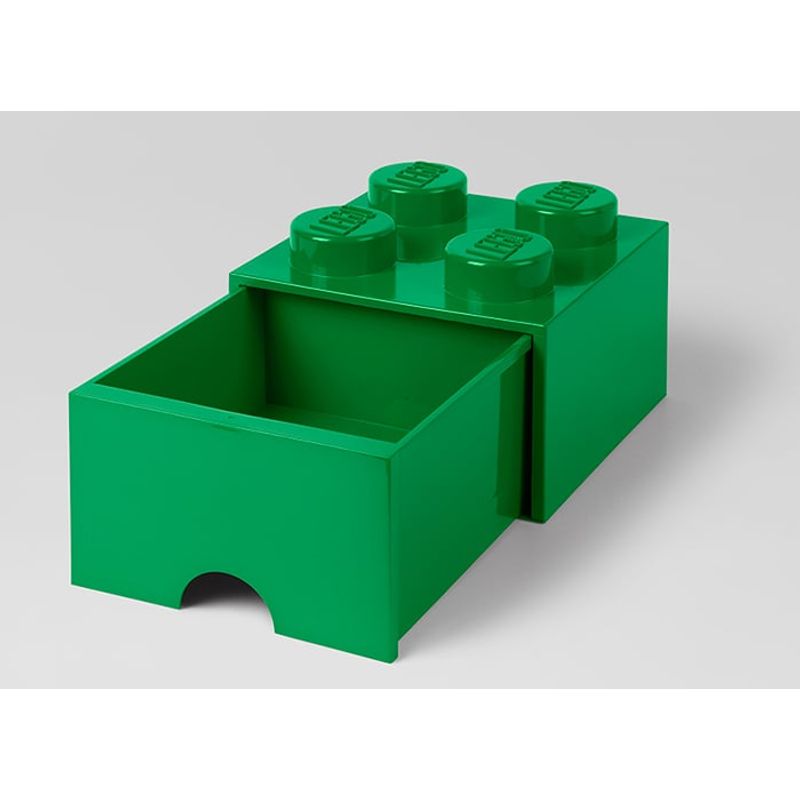 Casa si Gradina - Mobilier - Organizare si depozitare - Cutii depozitare - Cutie depozitare LEGO 2x2 cu sertar, verde - Infinity.ro