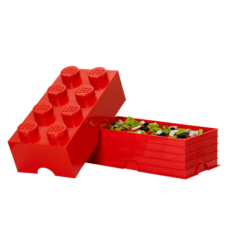 Casa si Gradina - Mobilier - Organizare si depozitare - Cutii depozitare - Cutie depozitare LEGO 2x4 rosu - Infinity.ro