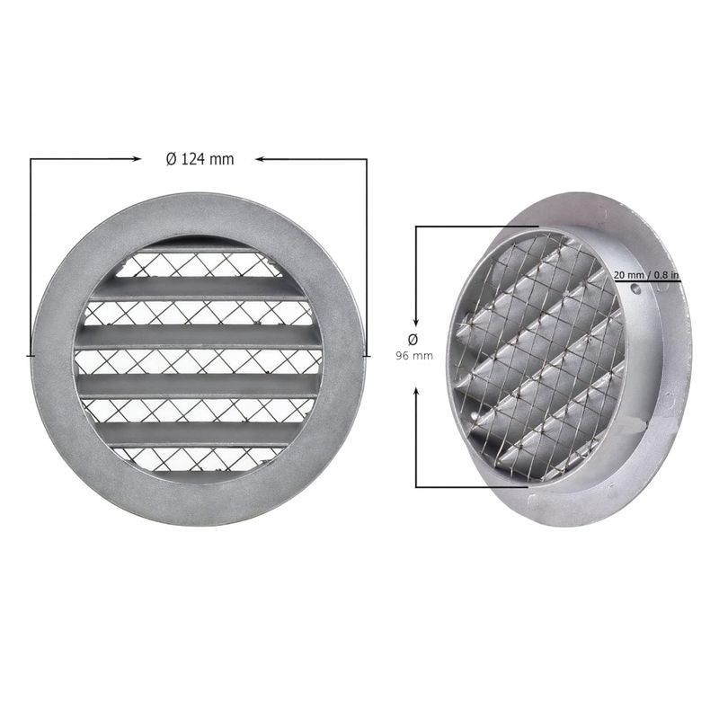 Auto si Moto - Piese auto si accesorii - Piese auto - Racorduri si furtune - Grila de la Paa-Auto® pentru ventilatie din aluminiu Ø 96 mminiu Ø 96 mm - Infinity.ro