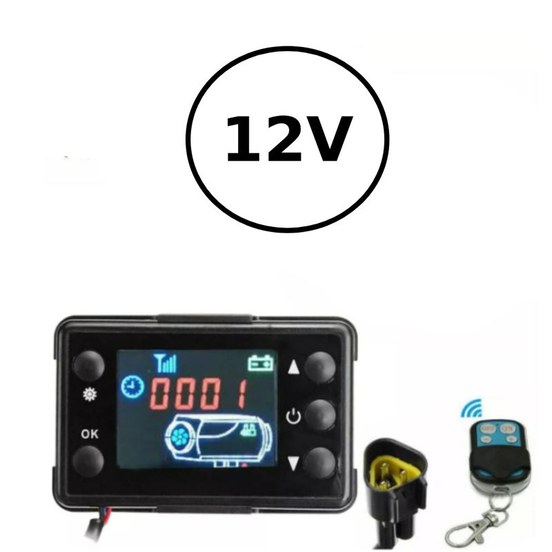 Auto si Moto - Piese auto si accesorii - Piese auto - Sisteme de climatizare - Display 12V cu telecomanda compatibil cu incalzitoare pe motorina, control facil si rapid - Infinity.ro