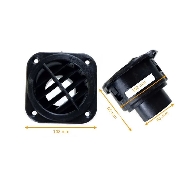 Auto si Moto - Piese auto si accesorii - Piese auto - Racorduri si furtune - Grila patrata de la Paa-Auto® pentru tubul de aer cald cu diametrul de 60 mm - Infinity.ro