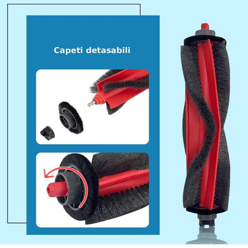 Electronice si Electrocasnice - Ingrijirea locuintei - Accesorii aparate pentru ingrijirea locuintei - Set accesorii PAA-home compatibile cu Roborock Q7TFP02-00 model RRA0TCP,  Q7TFN, perie, filtre HEPA - Infinity.ro