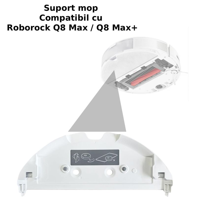 Electronice si Electrocasnice - Ingrijirea locuintei - Accesorii aparate pentru ingrijirea locuintei - Suport mop Alb PAA-home compatibil cu Roborock Q8 Max Q8 Max+ - Infinity.ro