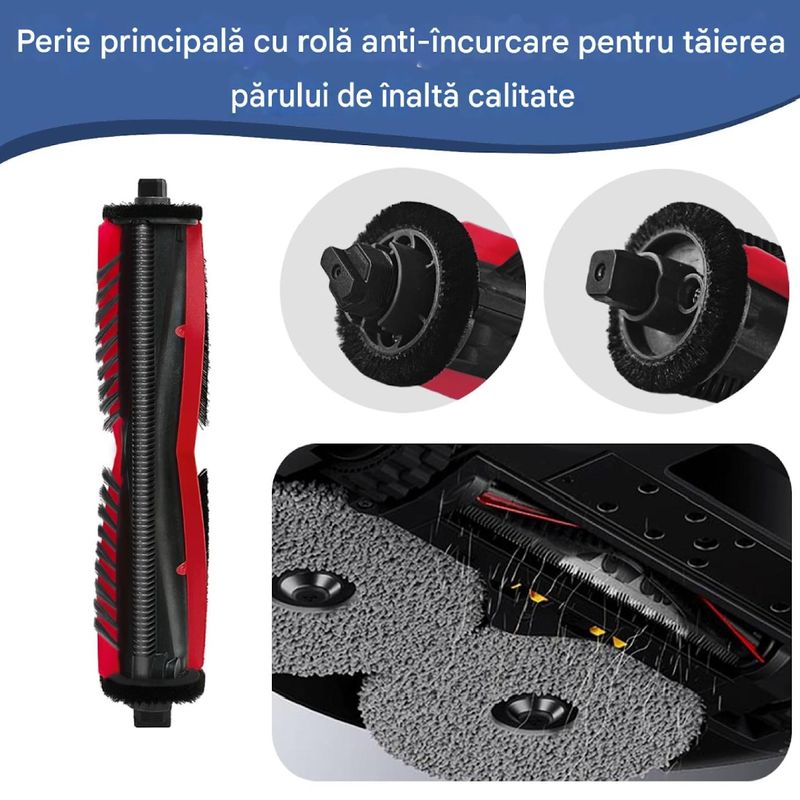 Electronice si Electrocasnice - Ingrijirea locuintei - Accesorii aparate pentru ingrijirea locuintei - Perie centrala PAA-home compatibila cu Roborock Saros Z70 Z70 Ultra pentru curatare eficienta - Infinity.ro
