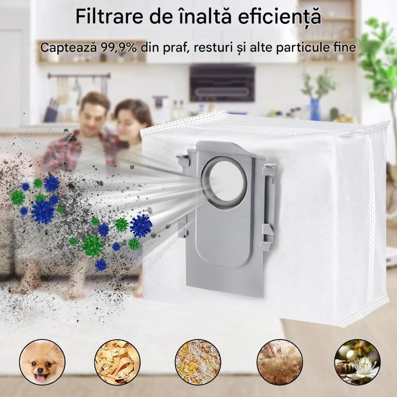Electronice si Electrocasnice - Ingrijirea locuintei - Accesorii aparate pentru ingrijirea locuintei - Set 3 saci praf de la PAA-home pentru statia aspiratorului Roborock Q7 M5+ , Q7 L5+ , Q7 TF+B - Infinity.ro