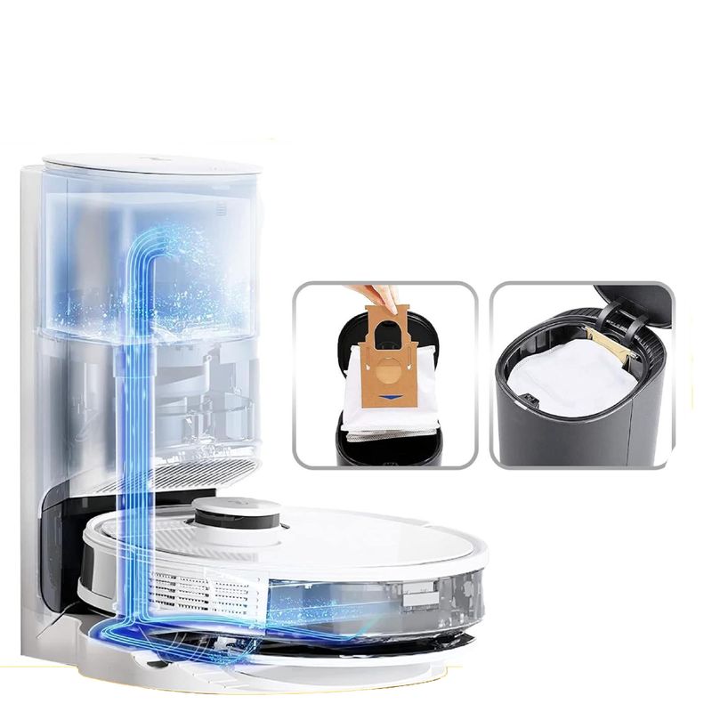 Electronice si Electrocasnice - Ingrijirea locuintei - Accesorii aparate pentru ingrijirea locuintei - Set accesorii PAA-home, compatibile cu aspiratorul Ecovacs T9+/T9 N8/ N8+/ N8 Pro/ N8 Pro+/ T8/ T8+/ T8 AIVI/ T8 AIVI+ continut: 2 lavete, 2 filtre, 2 perii laterale, 1 perie contrala, 2 saci praf - Infinity.ro