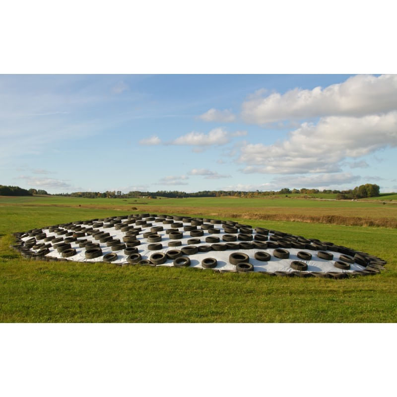 Casa si Gradina - Gradinarit si plante - Sere si solarii - Folie Protectie, Impermeabila Alb-Negru 150microni grosime, 12 m lățime x 25 lungime - Infinity.ro