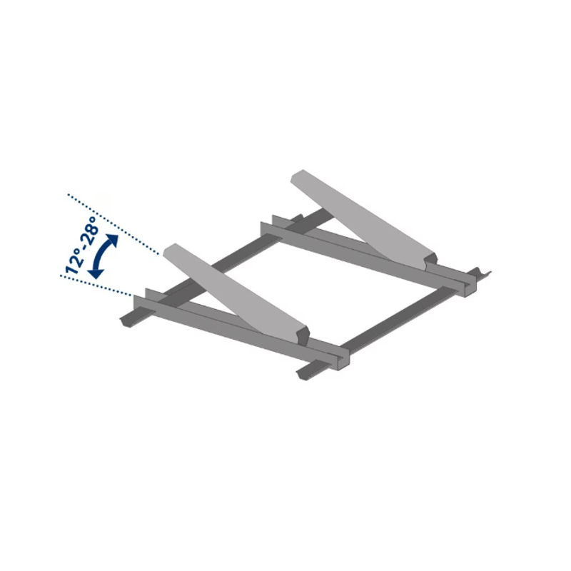 Electronice si Electrocasnice - Climatizare si sisteme de incalzire - Accesorii si consumabile climatizare - Set aer conditionat, pentru unitate externa, cu prindere pe acoperis inclinat la 12-28° fata de orizontala, 800 x 460 mm - Infinity.ro