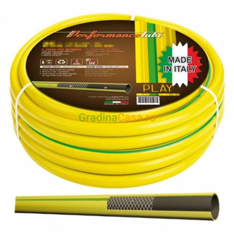 Casa si Gradina - Gradinarit si plante - Instalatii si accesorii pentru irigatii - Furtunuri de gradina si accesorii - Furtun de Gradina, 1" ,  50 metri, galben, flexibil, rezistent la frig si radiatii UV - Infinity.ro