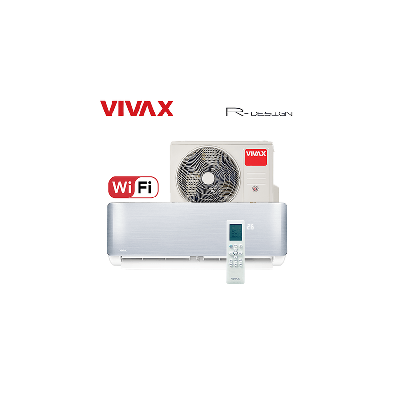 Electronice si Electrocasnice - Climatizare si sisteme de incalzire - Aparate racire aer - Aer conditionat - Aer Conditionat VIVAX R-Design ACP-09CH25AERI SILVER Wi-Fi R32 Inverter 9000 BTU/h - Infinity.ro