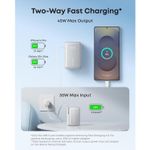 Laptop, Telefoane si Tablete - Telefoane mobile si accesorii - Accesorii Telefoane - Baterii externe - Acumulator extern Anker Nano 10.000 mAh, 45W, cu cablu USB-C InstaCord retractabil, Alb - Infinity.ro