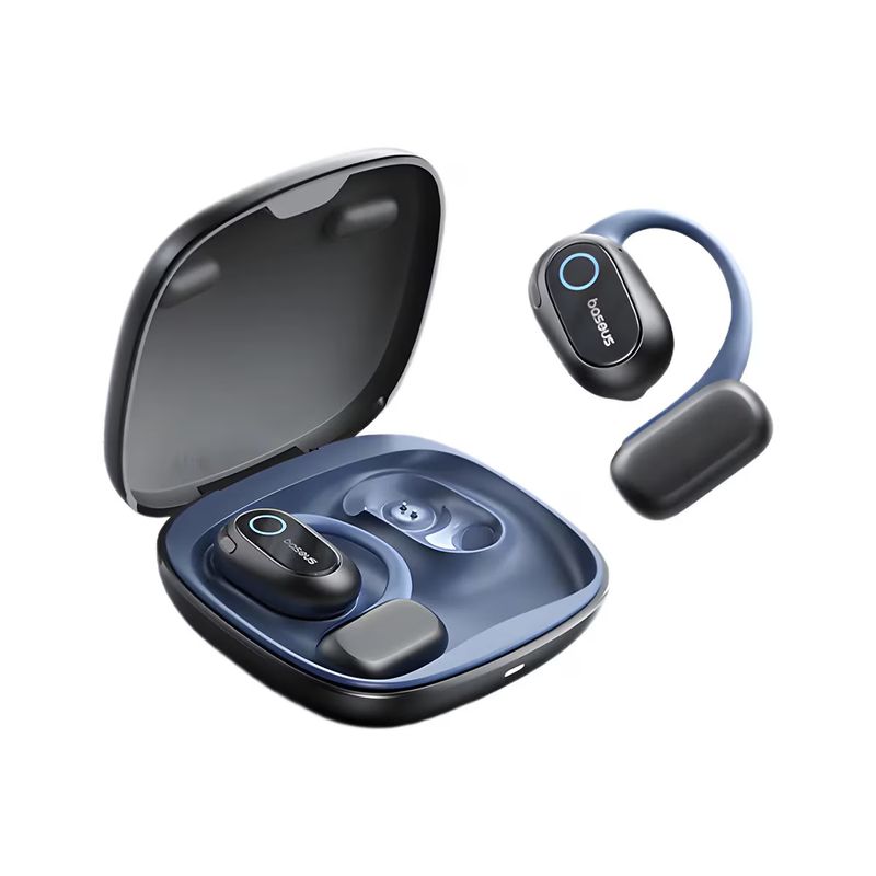 TV, Audio-Video si Foto - Portabile audio - Casti audio - Casti True Wireless Baseus Bowie MF1 Open-Ear, Autonomie 60 de ore, IPX4, Bluetooth 5.4, Negru - Infinity.ro