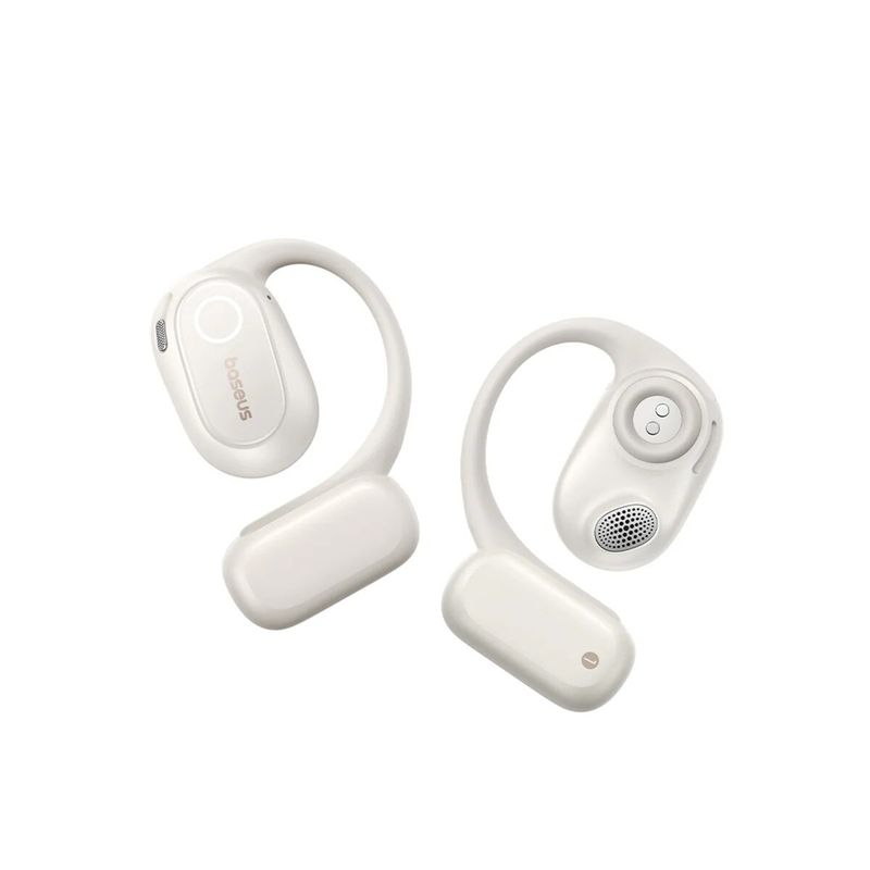 TV, Audio-Video si Foto - Portabile audio - Casti audio - Casti True Wireless Baseus Bowie MF1 Open-Ear, Autonomie 60 de ore, IPX4, Bluetooth 5.4, Alb - Infinity.ro