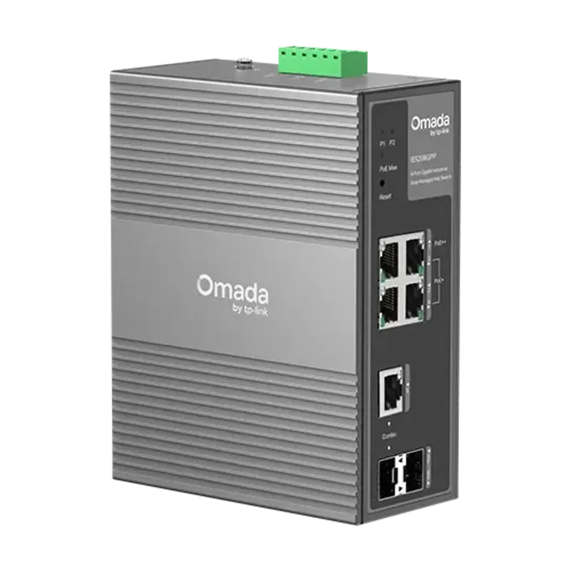 PC, gaming si accesorii - Retelistica - Switch-uri - Switch-uri cu management - Switch industrial 4 x RJ45 1G PoE+/PoE++, 1 x SFP 1G, 1 x combo SFP/RJ45 1G, Managed - TP-Link Omada IES206GPP - Infinity.ro