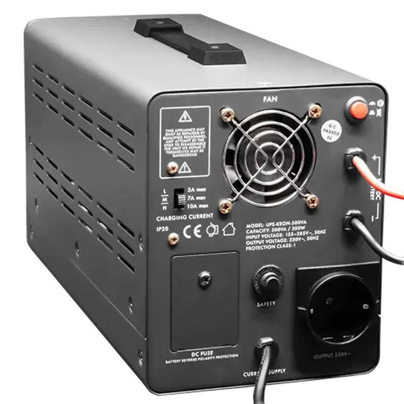 Casa si Gradina - Electrice - Smart Home - Accesorii control acces si supraveghere - UPS 500VA, repornire automata, afisaj LCD, protectii multiple, Input AC 155-285V UPS-KEON-500VA - Infinity.ro