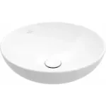 Casa si Gradina - Sanitare - Lavoar baie si accesorii - Lavoare si piedestale - Lavoar rotund tip bol Villeroy&Boch Loop&Friends 38cm cu preaplin TitanCeram, montare pe blat, alb - Infinity.ro