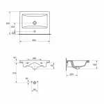 Casa si Gradina - Sanitare - Lavoar baie si accesorii - Lavoare si piedestale - Lavoar pe mobilier Cersanit Como 60x45 cm - Infinity.ro