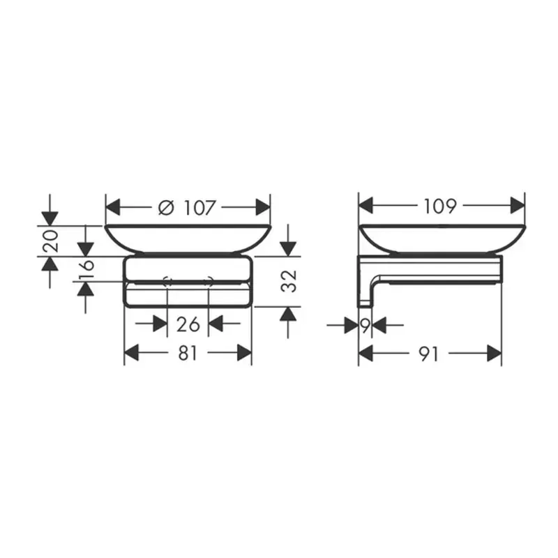 Casa si Gradina - Sanitare - Suporturi si accesorii baie - Accesorii baie - Savoniera cu suport Hansgrohe AddStoris auriu lucios - Infinity.ro