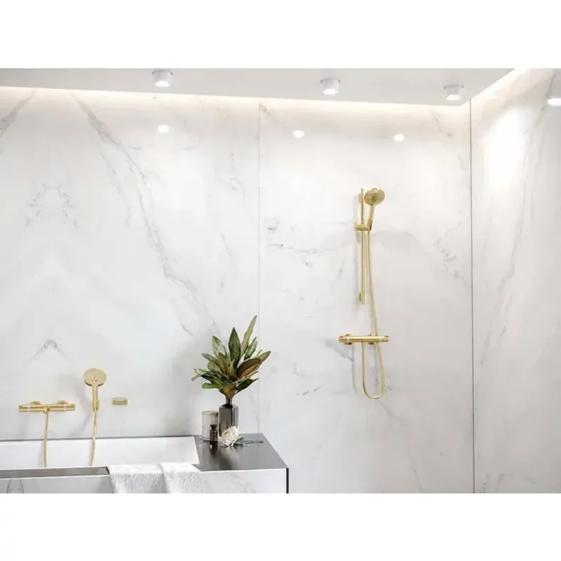 Casa si Gradina - Sanitare - Suporturi si accesorii baie - Accesorii baie - Savoniera cu suport Hansgrohe AddStoris auriu lucios - Infinity.ro