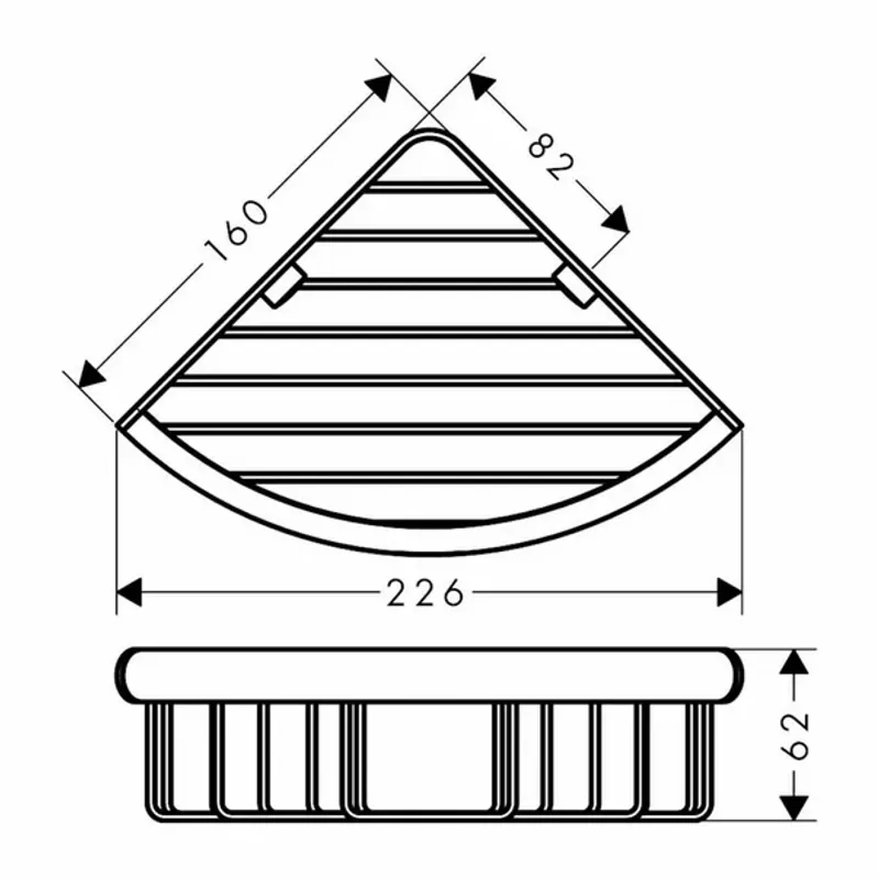 Casa si Gradina - Sanitare - Suporturi si accesorii baie - Etajera dus de colt Hansgrohe Logis Universal crom - Infinity.ro