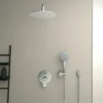 Casa si Gradina - Sanitare - Lavoar baie si accesorii - Baterii sanitare - Cot conector de dus FixFit Ideal Standard crom lucios IdealRain Round - Infinity.ro