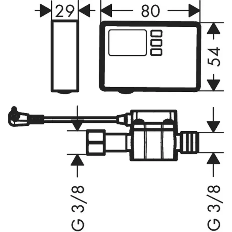 Casa si Gradina - Sanitare - Suporturi si accesorii baie - Accesorii baie - Debitmetru Hansgrohe F23 - Infinity.ro