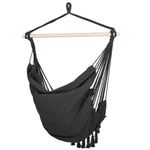 Casa si Gradina - Gradina si terasa - Balansoare si hamace - Balansoare - Hamac tip leagan suspendat pentru casa sau gradina, cu perne, 130x100cm, 150kg, gri inchis - Infinity.ro