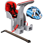 Sport si Outdoor - Ciclism - Accesorii pentru biciclete - Scaune copii pentru biciclete - Scaun bicicleta copii SafeFront Clasic, Pozitie montare Centru, 15 Kg si si Casca Protectie XS 44-48 Penguin - Infinity.ro