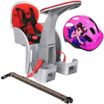 Sport si Outdoor - Ciclism - Accesorii pentru biciclete - Scaune copii pentru biciclete - Scaun bicicleta copii SafeFront Clasic, Pozitie montare Centru, 15 Kg si si Casca Protectie XS 44-48 - Infinity.ro