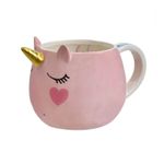 Casa si Gradina - Bucatarie si vesela - Cani si pahare - Cani si cesti - Cana Ceramica 3D Unicorn "Believe in Magic", MAner Curcubeu, Roz, 9 x 10 cm,  580 ml - Infinity.ro