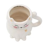 Casa si Gradina - Bucatarie si vesela - Cani si pahare - Cani si cesti - Cana din Lut Pisica 3D, "I need coffee right meow", 9 x 11 cm, Alba, 420ml - Infinity.ro