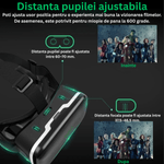 PC, gaming si accesorii - Gaming - Accesorii gaming - Ochelari VR Gaming - Ochelari VR 3D cu Casti si Gamepad, Sunet 9D, Android iOS, Telefoane 4.7–6.6”, Negru - Infinity.ro