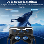 PC, gaming si accesorii - Gaming - Accesorii gaming - Ochelari VR Gaming - Ochelari VR 3D cu Casti si Gamepad, Sunet 9D, Android iOS, Telefoane 4.7–6.6”, Negru - Infinity.ro