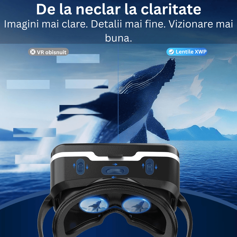 PC, gaming si accesorii - Gaming - Accesorii gaming - Ochelari VR Gaming - Ochelari VR 3D cu Casti si Gamepad, Sunet 9D, Android iOS, Telefoane 4.7–6.6”, Negru - Infinity.ro