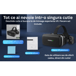 PC, gaming si accesorii - Gaming - Accesorii gaming - Ochelari VR Gaming - Ochelari VR 3D cu Casti si Gamepad, Sunet 9D, Android iOS, Telefoane 4.7–6.6”, Negru - Infinity.ro