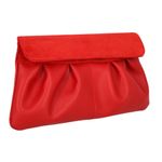 Fashion, accesorii si bijuterii - Femei - Accesorii femei - Genti si rucsacuri femei - Plic elegant din piele naturala rosie, model 144 - Infinity.ro