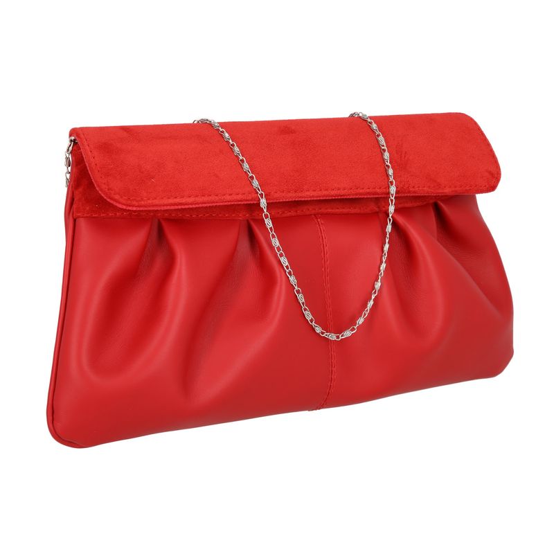Fashion, accesorii si bijuterii - Femei - Accesorii femei - Genti si rucsacuri femei - Plic elegant din piele naturala rosie, model 144 - Infinity.ro