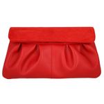 Fashion, accesorii si bijuterii - Femei - Accesorii femei - Genti si rucsacuri femei - Plic elegant din piele naturala rosie, model 144 - Infinity.ro