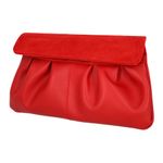 Fashion, accesorii si bijuterii - Femei - Accesorii femei - Genti si rucsacuri femei - Plic elegant din piele naturala rosie, model 144 - Infinity.ro