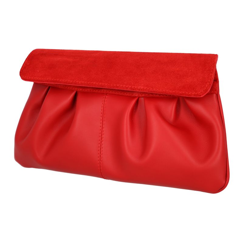 Fashion, accesorii si bijuterii - Femei - Accesorii femei - Genti si rucsacuri femei - Plic elegant din piele naturala rosie, model 144 - Infinity.ro