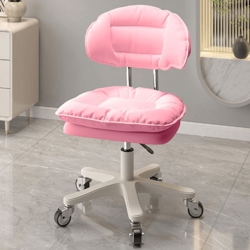 Casa si Gradina - Mobilier - Scaune si fotolii - Scaune - Scaun ergonomic, elegant si versatil, rotativ, mobil, ajustabil pe inaltime (65–75 cm), piele PU,roz - Infinity.ro