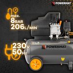 Casa si Gradina - Electrice - Echipamente electrice - Compresoare - Compresor de ulei, capacitate 50L, Powermat, PM0685 - Infinity.ro