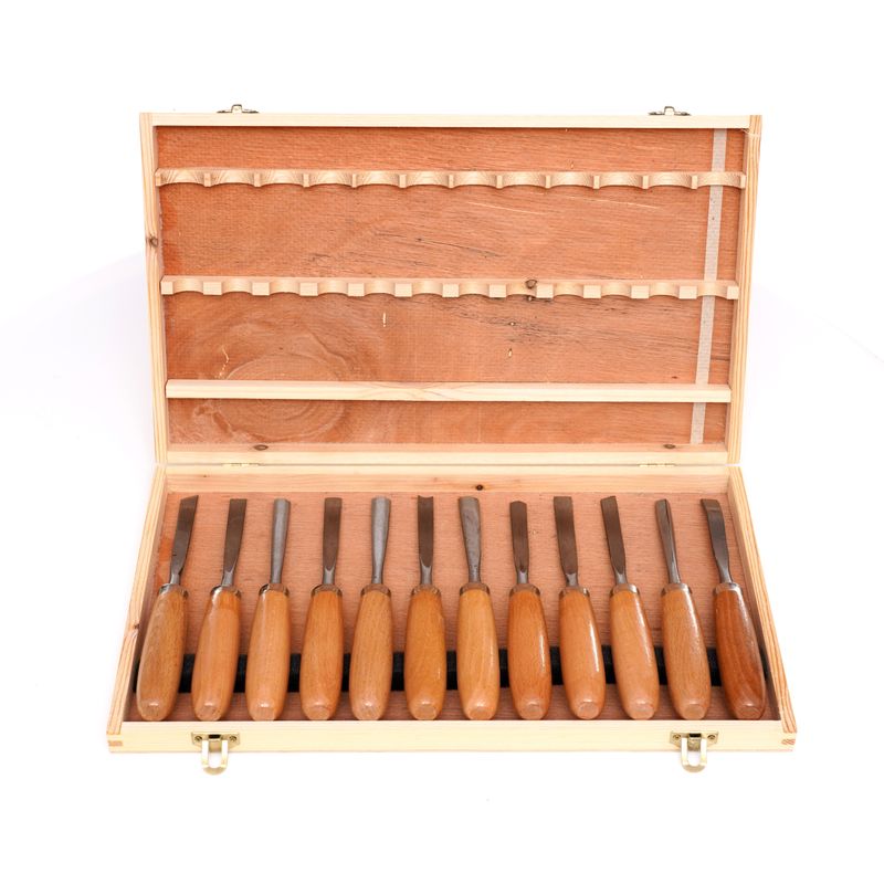 Casa si Gradina - Constructii - Scule de mana si unelte - Ciocane si dalti - Dalti sculptura lemn, Kraft&Dele, set 12 piese diverse forme, KD11775 - Infinity.ro