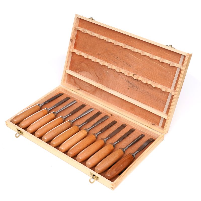 Casa si Gradina - Constructii - Scule de mana si unelte - Ciocane si dalti - Dalti sculptura lemn, Kraft&Dele, set 12 piese diverse forme, KD11775 - Infinity.ro