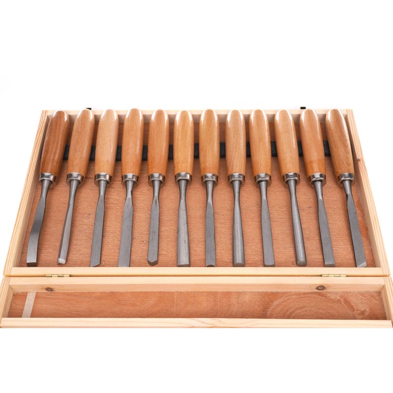 Casa si Gradina - Constructii - Scule de mana si unelte - Ciocane si dalti - Dalti sculptura lemn, Kraft&Dele, set 12 piese diverse forme, KD11775 - Infinity.ro